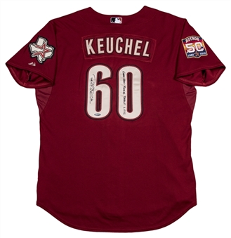 2012 Dallas Keuchel Game Used & Signed Houston Astros Alternate Jersey Used for Major League Debut (Tristar)